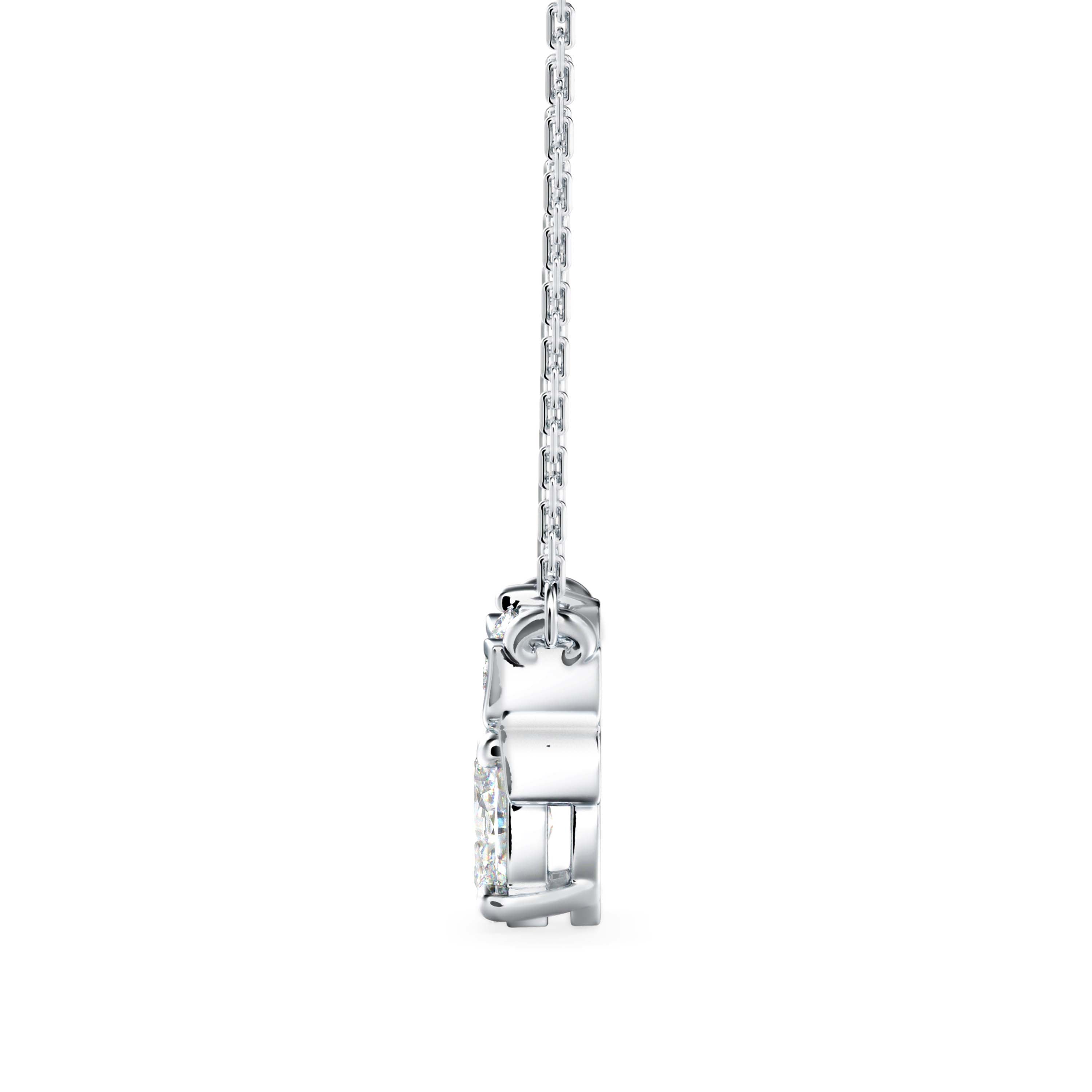 0.55Ct Honey Bee Shape Prong Lab-Grown Diamond Gold Pendant Necklace
