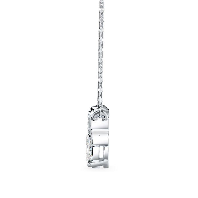 0.55Ct Honey Bee Shape Prong Lab-Grown Diamond Gold Pendant Necklace