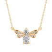 0.55Ct Honey Bee Shape Prong Lab-Grown Diamond Gold Pendant Necklace