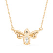 0.55Ct Honey Bee Shape Prong Lab-Grown Diamond Gold Pendant Necklace