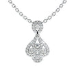 0.51Ct Teardrop Shape Pave Lab-Grown Diamond Gold Pendant Necklace