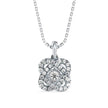 0.29Ct Flower Shape Prong Lab-Grown Diamond Gold Pendant Necklace