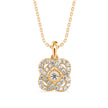 0.29Ct Flower Shape Prong Lab-Grown Diamond Gold Pendant Necklace