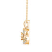 0.29Ct Flower Shape Prong Lab-Grown Diamond Gold Pendant Necklace