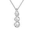 0.34Ct Waterfall Style Prong Lab-Grown Diamond Gold Pendant Necklace