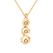 0.34Ct Waterfall Style Prong Lab-Grown Diamond Gold Pendant Necklace