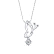 0.14Ct Holly Butterfly Shape Prong Lab-Grown Diamond Gold Pendant Necklace