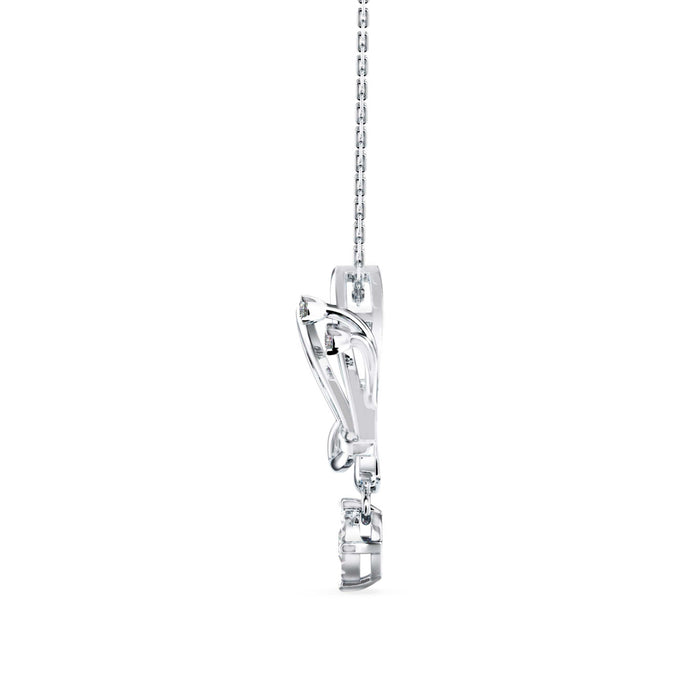 0.14Ct Holly Butterfly Shape Prong Lab-Grown Diamond Gold Pendant Necklace