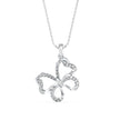 0.29Ct Butterfly Shape Pave Lab-Grown Diamond Gold Pendant Necklace