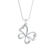 0.29Ct Butterfly Shape Pave Lab-Grown Diamond Gold Pendant Necklace