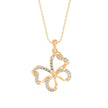 0.29Ct Butterfly Shape Pave Lab-Grown Diamond Gold Pendant Necklace