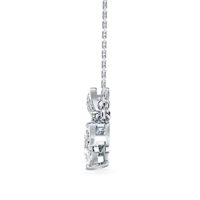0.83Ct Honey Bee Shape Prong Lab-Grown Diamond Gold Pendant Necklace