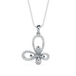 0.32Ct Floral Style Pave Lab-Grown Diamond Gold Pendant Necklace