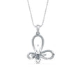 0.32Ct Floral Style Pave Lab-Grown Diamond Gold Pendant Necklace