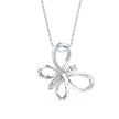 0.18Ct Butterfly Style Pave Lab-Grown Diamond Gold Pendant Necklace