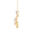 1.17Ct Flutter Designe Prong Lab-Grown Diamond Gold Pendant Necklace