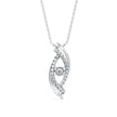 0.24Ct Evil Eye Prong Lab-Grown Diamond Gold Pendant Necklace