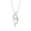 0.24Ct Evil Eye Prong Lab-Grown Diamond Gold Pendant Necklace