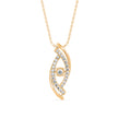 0.24Ct Evil Eye Prong Lab-Grown Diamond Gold Pendant Necklace