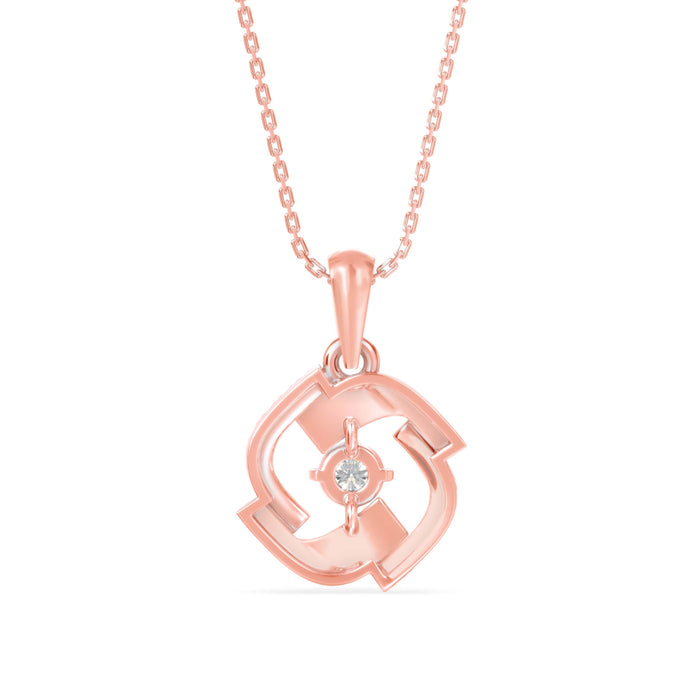 0.19Ct Minimal Luxury Designe Lab-Grown Diamond Gold Pendant Necklace