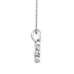 0.30Ct Round Three Stone Lab-Grown Diamond Gold Pendant Necklace
