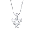 0.30Ct Round Three Stone Lab-Grown Diamond Gold Pendant Necklace