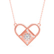 0.25Ct Heart Shape Cluster Lab-Grown Diamond Gold Pendant Necklace