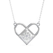 0.25Ct Heart Shape Cluster Lab-Grown Diamond Gold Pendant Necklace