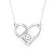 0.25Ct Heart Shape Cluster Lab-Grown Diamond Gold Pendant Necklace