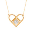 0.25Ct Heart Shape Cluster Lab-Grown Diamond Gold Pendant Necklace