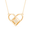 0.25Ct Heart Shape Cluster Lab-Grown Diamond Gold Pendant Necklace