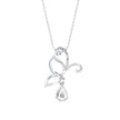 0.68Ct Butterfly Teardrop Lab-Grown Diamond Gold Pendant Necklace