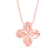 0.24Ct Flower Shape Bezel Lab-Grown Diamond Gold Pendant Necklace