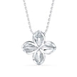 0.24Ct Flower Shape Bezel Lab-Grown Diamond Gold Pendant Necklace