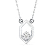 0.13Ct Hexagon Shape Cluster Lab-Grown Diamond Gold Pendant Necklace