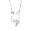 0.13Ct Hexagon Shape Cluster Lab-Grown Diamond Gold Pendant Necklace