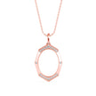 0.14Ct Octagon Style Pave Lab-Grown Diamond Gold Pendant Necklace