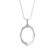0.14Ct Octagon Style Pave Lab-Grown Diamond Gold Pendant Necklace