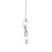 0.17Ct Twisted Designe Prong Lab-Grown Diamond Gold Pendant Necklace