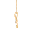 0.17Ct Twisted Designe Prong Lab-Grown Diamond Gold Pendant Necklace