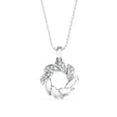 0.20Ct Swirling Circle Design Lab-Grown Diamond Gold Pendant Necklace