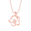 0.24Ct Wildflower Shape Solitaire Lab-Grown Diamond Gold Pendant Necklace