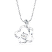 0.24Ct Wildflower Shape Solitaire Lab-Grown Diamond Gold Pendant Necklace