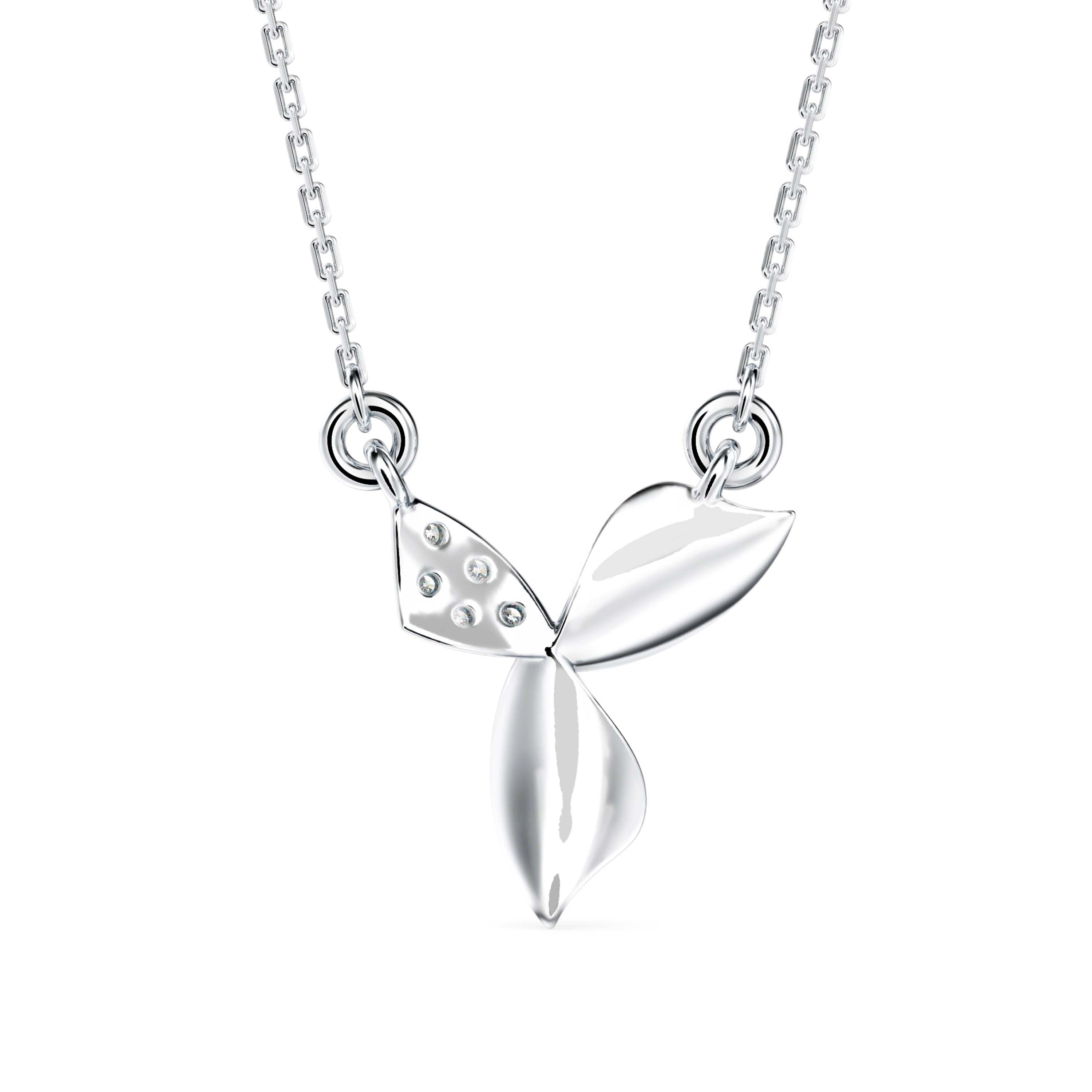 0.05Ct Round Cluster Lab-Grown Diamond Gold Pendant Necklace