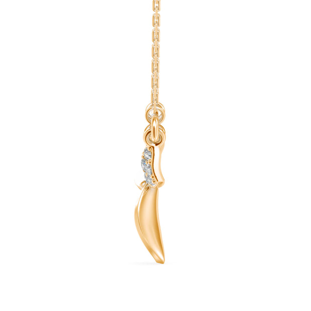 0.05Ct Round Cluster Lab-Grown Diamond Gold Pendant Necklace