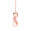 0.04Ct Ribbon Shape Lab-Grown Diamond Gold Pendant Necklace