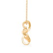 0.04Ct Ribbon Shape Lab-Grown Diamond Gold Pendant Necklace