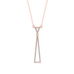 0.25Ct Double Triangle Drop Lab-Grown Diamond Gold Pendant Necklace