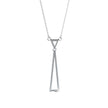 0.25Ct Double Triangle Drop Lab-Grown Diamond Gold Pendant Necklace