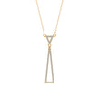 0.25Ct Double Triangle Drop Lab-Grown Diamond Gold Pendant Necklace